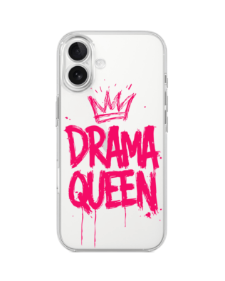 Etui do iPhone 17 przeźroczyste, silikonowe Flexi, Positive Vibes, Drama Queen