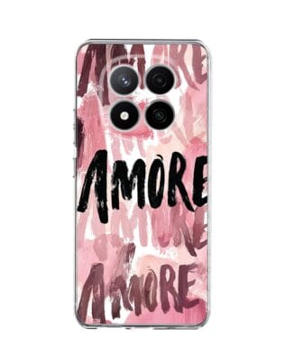 Etui do Xiaomi Redmi Note 14 Pro 4G przeźroczyste, silikonowe Flexi, Positive Vibes, Amore Amore