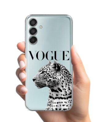 Etui do Samsung Galaxy M15 5G przeźroczyste, silikonowe Flexi, Positive Vibes, Tygrys Vogue