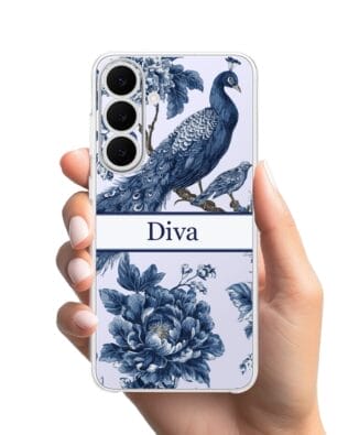 Etui do Samsung Galaxy S25 FE przeźroczyste, silikonowe Flexi, Mystic, Diva Peacock