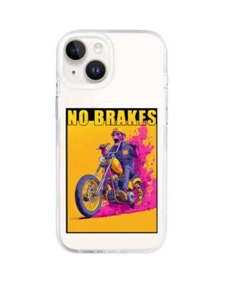 Etui do iPhone 14 z MagSafe przeźroczyste, silikonowe Flexi, Bikers, Motocyklem przez świat