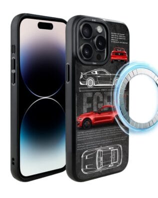 Etui do iPhone 14 Pro Max IBIZU DropGuard Matt z MagSafe, TechDrive, GT V8 “Coyote”