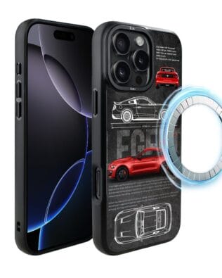 Etui do iPhone 16 Pro IBIZU DropGuard Matt z MagSafe, TechDrive, GT V8 “Coyote”