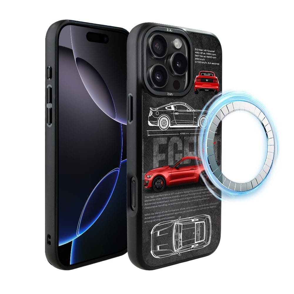 Etui do iPhone 16 Pro Max IBIZU DropGuard Matt z MagSafe, TechDrive, GT V8 “Coyote”