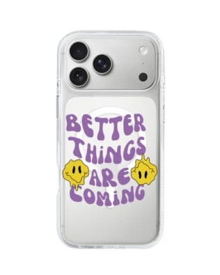Etui do iPhone 17 Pro Max z MagSafe przeźroczyste, silikonowe Flexi, better things are coming