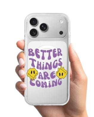 Etui do iPhone 17 Pro Max z MagSafe przeźroczyste, silikonowe Flexi, better things are coming