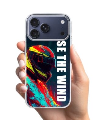 Etui do iPhone 17 Pro Max z MagSafe przeźroczyste, silikonowe Flexi, Bikers, Chase The Wind