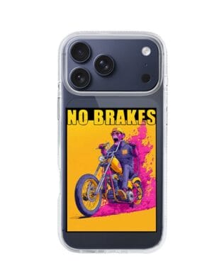 Etui do iPhone 17 Pro Max z MagSafe przeźroczyste, silikonowe Flexi, Bikers, Motocyklem przez świat