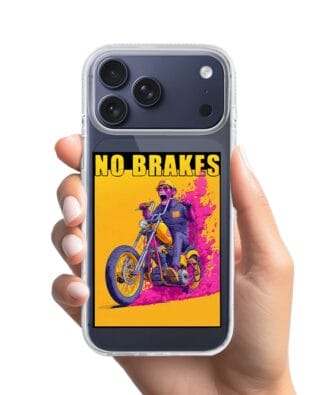 Etui do iPhone 17 Pro Max z MagSafe przeźroczyste, silikonowe Flexi, Bikers, Motocyklem przez świat