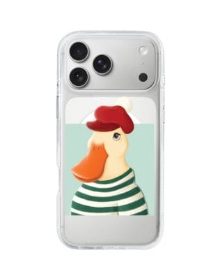 Etui do iPhone 17 Pro Max z MagSafe przeźroczyste, silikonowe Flexi, kaczuszka