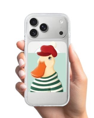Etui do iPhone 17 Pro Max z MagSafe przeźroczyste, silikonowe Flexi, kaczuszka