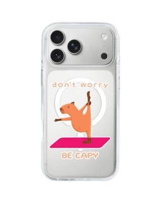 Etui do iPhone 17 Pro Max z MagSafe przeźroczyste, silikonowe Flexi, kapibara