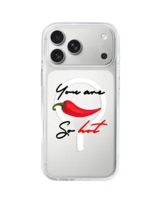 Etui do iPhone 17 Pro Max z MagSafe przeźroczyste, silikonowe Flexi, papryczka chilli