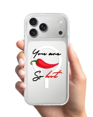 Etui do iPhone 17 Pro Max z MagSafe przeźroczyste, silikonowe Flexi, papryczka chilli