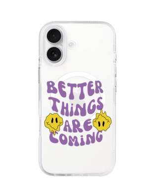 Etui do iPhone 17 z MagSafe przeźroczyste, silikonowe Flexi, better things are coming