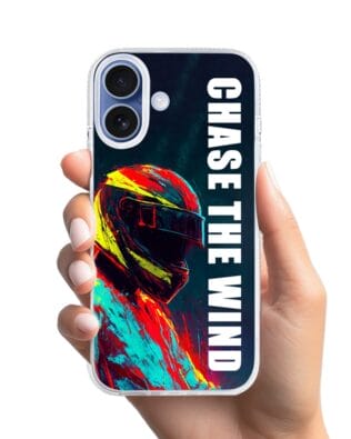 Etui do iPhone 17 z MagSafe przeźroczyste, silikonowe Flexi, Bikers, Chase The Wind