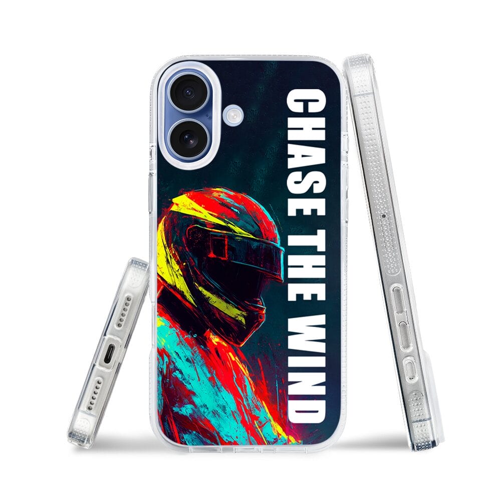 Etui do iPhone 17 z MagSafe przeźroczyste, silikonowe Flexi, Bikers, Chase The Wind - obrazek 3