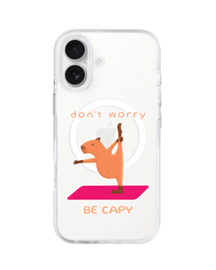Etui do iPhone 17 z MagSafe przeźroczyste, silikonowe Flexi, kapibara