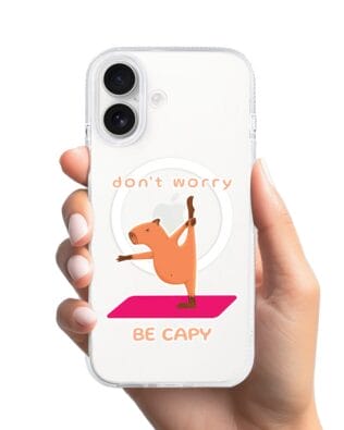 Etui do iPhone 17 z MagSafe przeźroczyste, silikonowe Flexi, kapibara
