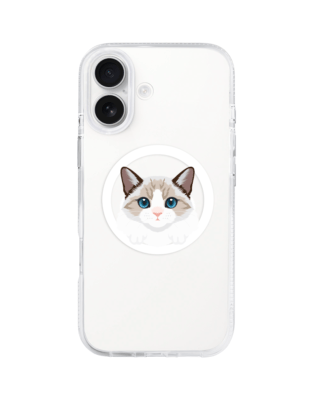 Etui do iPhone 17 z MagSafe przeźroczyste, silikonowe Flexi, kot birmański
