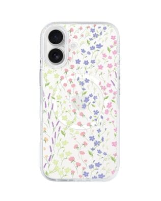 Etui do iPhone 17 z MagSafe przeźroczyste, silikonowe Flexi, kwiaty polne