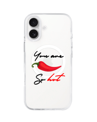 Etui do iPhone 17 z MagSafe przeźroczyste, silikonowe Flexi, papryczka chilli