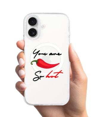 Etui do iPhone 17 z MagSafe przeźroczyste, silikonowe Flexi, papryczka chilli