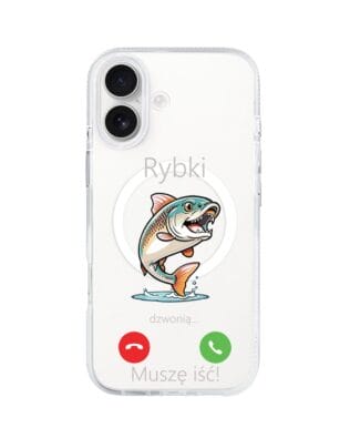 Etui do iPhone 17 z MagSafe przeźroczyste, silikonowe Flexi, rybki dzwonią