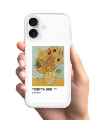 Etui do iPhone 17 z MagSafe przeźroczyste, silikonowe Flexi, słoneczniki Van Gogh
