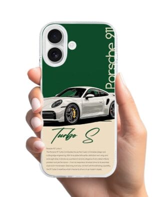 Etui do iPhone 17 z MagSafe przeźroczyste, silikonowe Flexi, Szybkie Auta, Elegancja 911