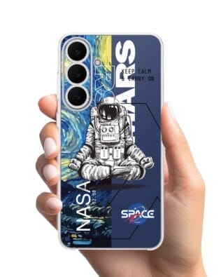 Etui do Samsung Galaxy S25 FE przeźroczyste, silikonowe Flexi, keep calm in Cosmos