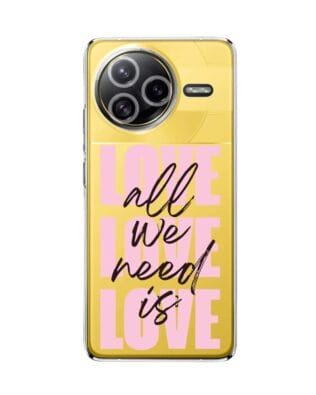 Etui do Xiaomi POCO F7 Ultra przeźroczyste, silikonowe Flexi, Positive Vibes, All We Need Is Love