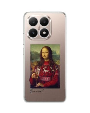 Etui do Xiaomi 15T przeźroczyste, silikonowe Flexi, Mona Lisa z szampanem