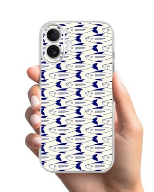 Etui do iPhone 17 przeźroczyste, silikonowe Flexi, Summer Patterns, pływające rybki