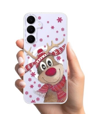 Etui do Samsung Galaxy S25 FE z MagSafe przeźroczyste, silikonowe Flexi, Renifer