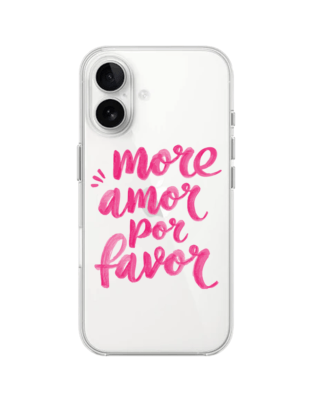 Etui do iPhone 16 przeźroczyste, silikonowe Flexi, Positive Vibes, More amore per favore