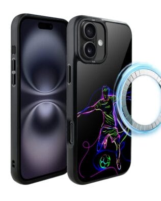 Etui do iPhone 16 IBIZU DropGuard Matt z MagSafe, #ElectroMove, Moc footballu