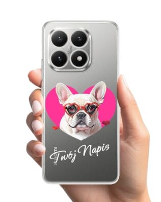 Etui do Xiaomi 15T przeźroczyste, silikonowe Flexi, Puppy Love, pies rasy Buldog Francuski