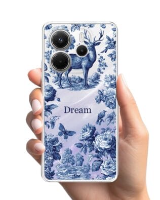 Etui do Xiaomi Redmi Note 14 4G przeźroczyste, silikonowe Flexi, Mystic, Dream Deer