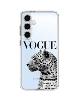 Etui do Samsung Galaxy S24 FE przeźroczyste, silikonowe Flexi, Positive Vibes, Tygrys Vogue