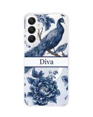 Etui do Samsung Galaxy A25 5G z MagSafe przeźroczyste, silikonowe Flexi, Mystic, Diva Peacock