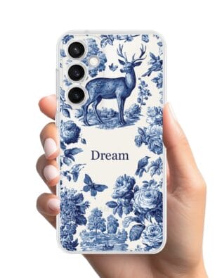 Etui do Samsung Galaxy S23 Plus przeźroczyste, silikonowe Flexi, Mystic, Dream Deer