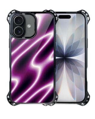 Etui do iPhone 17 IBIZU DropGuard Ultra z MagSafe, Twilight Dreams, Neonowa fala