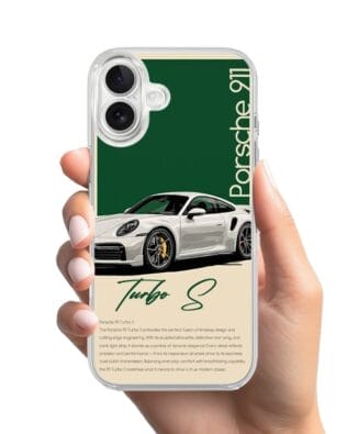 Etui do iPhone 17 z MagSafe przeźroczyste, silikonowe Flexi, Szybkie Auta, Elegancja 911