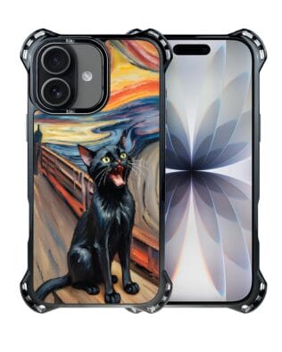 Etui do iPhone 17 IBIZU DropGuard Ultra z MagSafe, Edvard Munch, krzyk kota