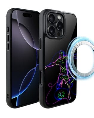 Etui do iPhone 16 Pro Max IBIZU DropGuard Matt z MagSafe, #ElectroMove, Moc footballu
