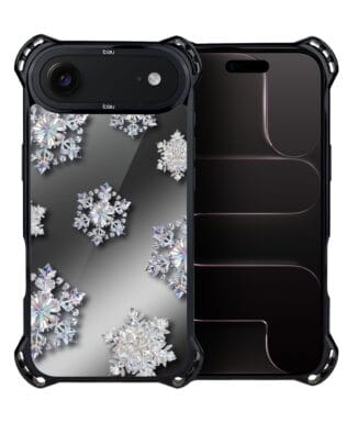 Etui do iPhone Air IBIZU DropGuard Ultra z MagSafe, Zimowa magia, Królewskie płatki śniegu