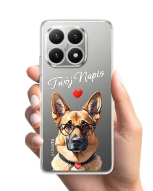 Etui do Xiaomi 15T przeźroczyste, silikonowe Flexi, Puppy Love, pies rasy Owczarek Niemiecki