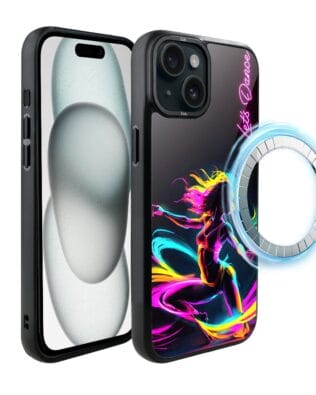 Etui do iPhone 15 IBIZU DropGuard Matt z MagSafe, #ElectroMove, Taneczny rytm