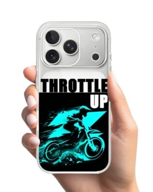 Etui do iPhone 17 Pro przeźroczyste, silikonowe Flexi, Bikers, Cross na maxa
